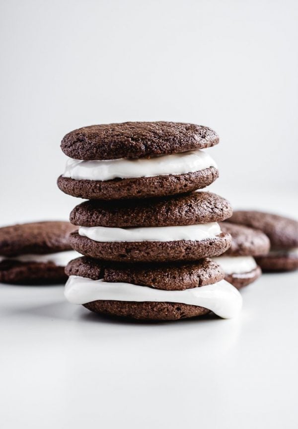 gluten free chocolate whoopie pie recipe with marshmallow creme