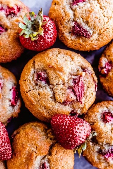 gluten free and paleo strawberry muffins