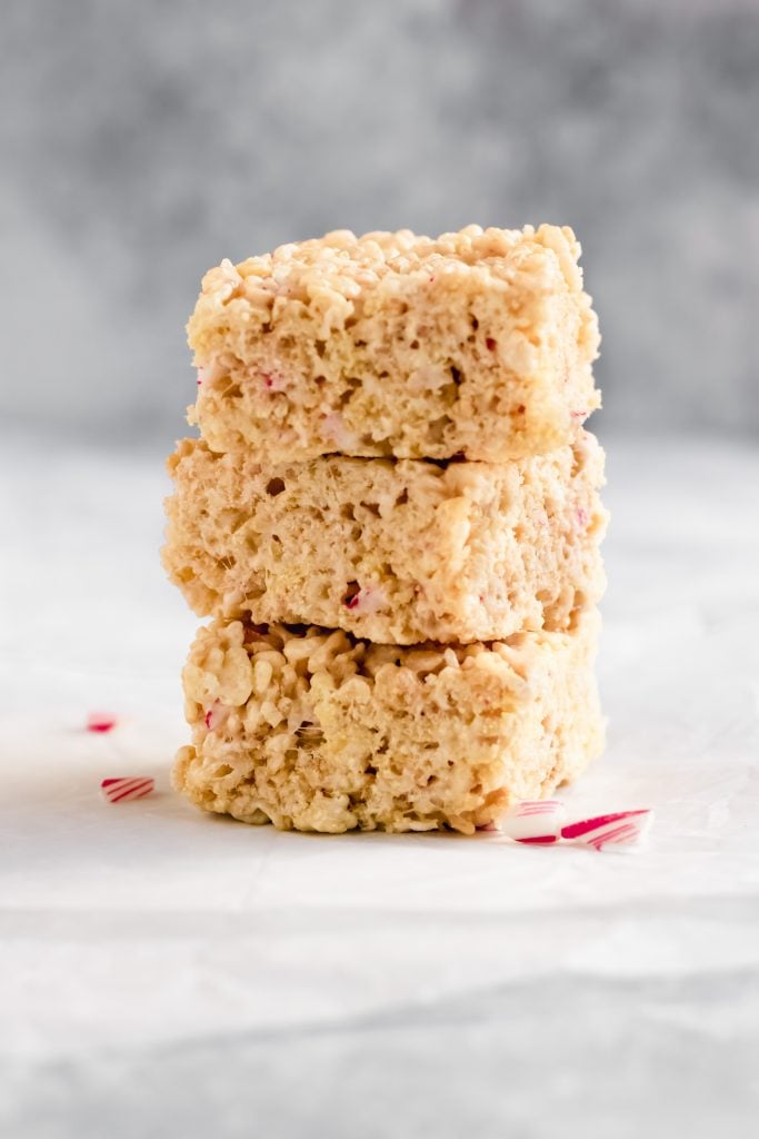 peppermint rice krispie treats