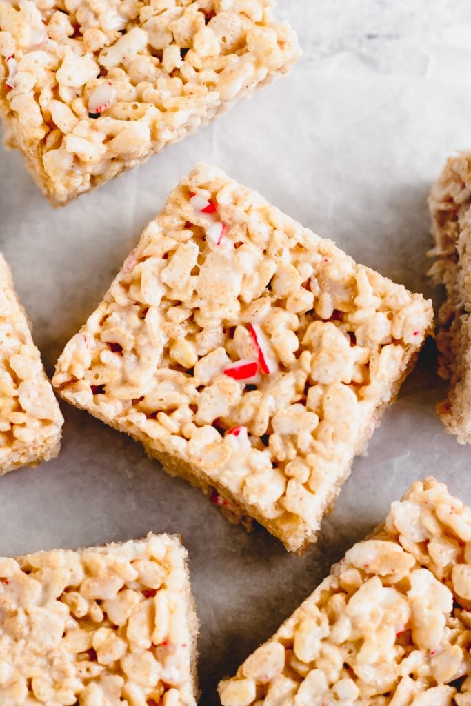peppermint rice krispie treats