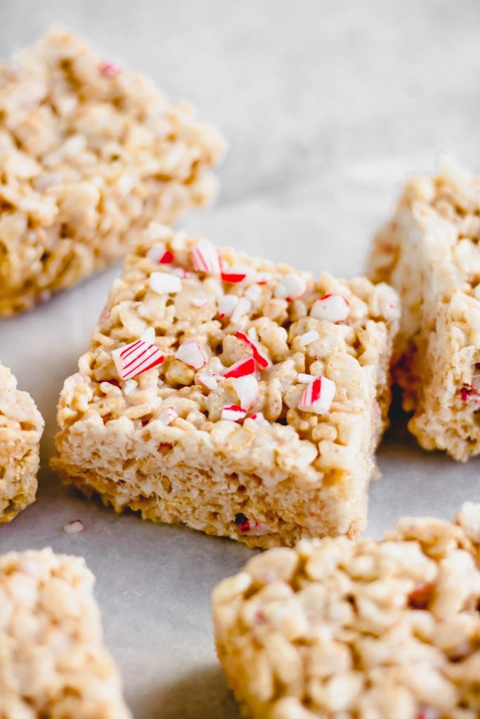 peppermint rice krispie treats