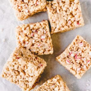 peppermint rice krispie treats