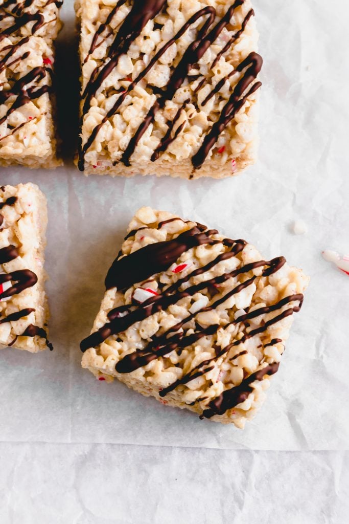 peppermint rice krispie treats