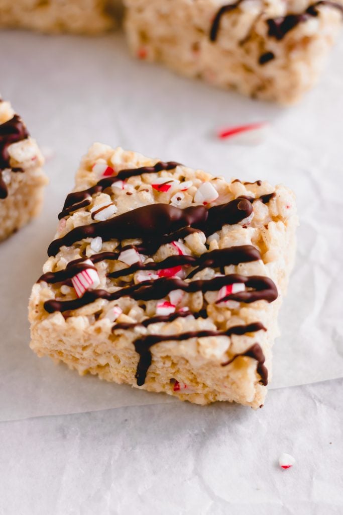 peppermint rice krispie treats